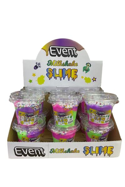 EVENT Slime Milkshake Slime 12 Adet Gökkuşağı Renkler Strafor Köpüklü Kaliteli