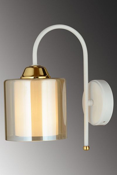 KARDELEN AYDINLATMA AVİZE White Cane Double Glass Downward Facing Modern Sconce