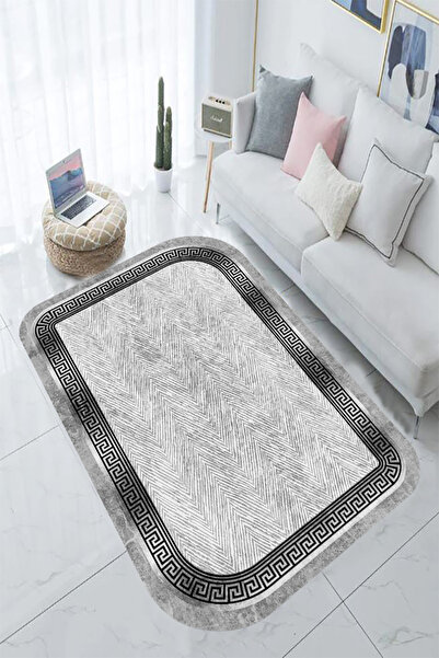 eco concept Gray Color Carpet for Home Decoration - Living Room and Hallway Carpet, Non-Slip and Washable Runner, Long Carpet