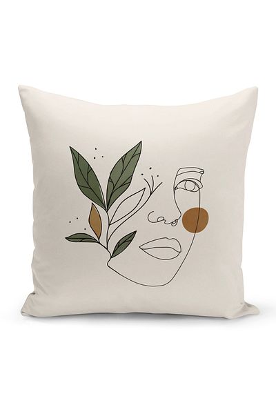 Bertille Home Series Minimalist Digital Printed Double Sided Throw Pillow Cover