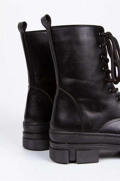 Alessia Shoes Μαύρες Γυαλιστερές Μπότες Γυναικείες Μπότες