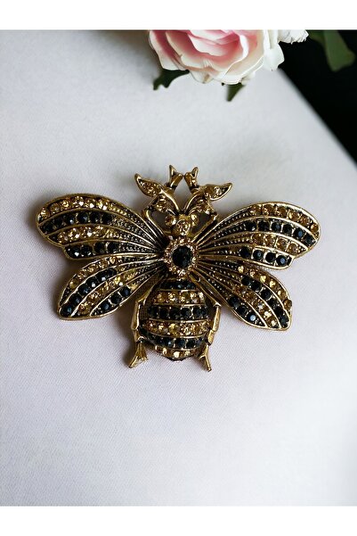 FAYRA ACCESSORIES Kristal Taşlı Arı Broş
