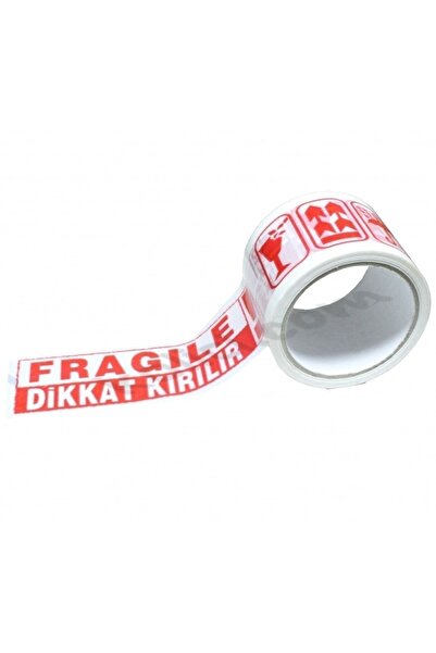 Kolicim 70x40 Dikkat Kırılır Uyarı Baskılı Koli Bantı - [2 Adet]