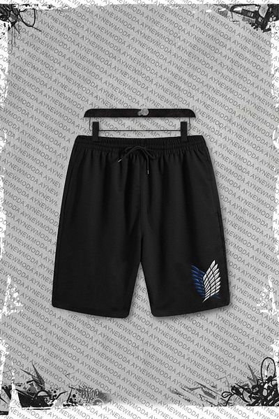 aynewmoda Levi Attack on Titan Anime Patterned Unisex Shorts and T-Shirt Set