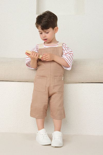 Mioma Kids Camel Strappy Jumpsuit