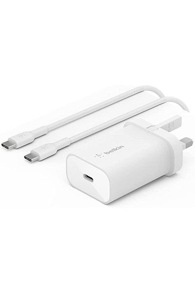 Belkin BoostCharge 25W Wall Charger with PPS, USB-C PD Fast Charger for iPhone 15, Galaxy, iPad, Pixel