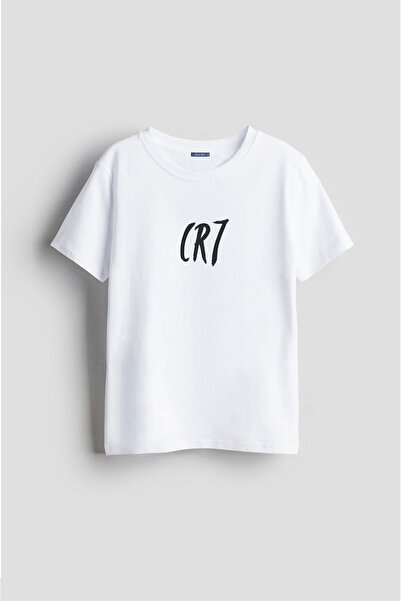 Darkia تي شيرت رونالدو CR7 للأطفال للجنسين - تصميم بسيط، طباعة حروف