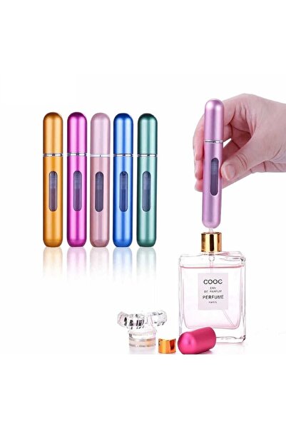 akiska 1 Adet Mini 5 ml Boş Parfüm Şişesi Doldurulabilir Cep Boy Renk Stoka G...