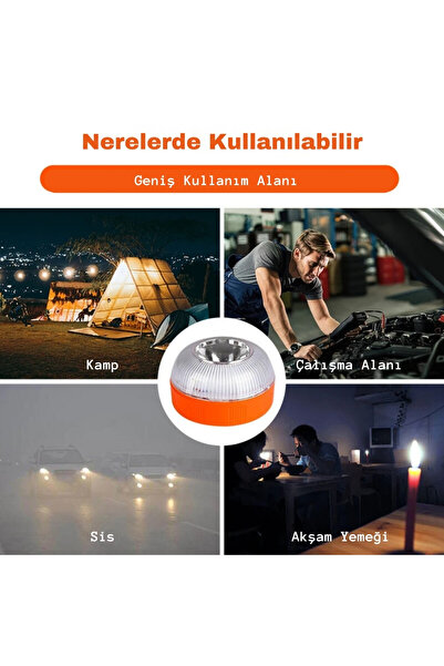 YENİTECH Araba acil durum ikaz lambası araç uyarı lambası su geçirmez araba feneri güvenlik aksesuar lambası