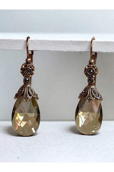 FAYRA ACCESSORIES Big Cat's Eye - Crystal Jewelled Earrings