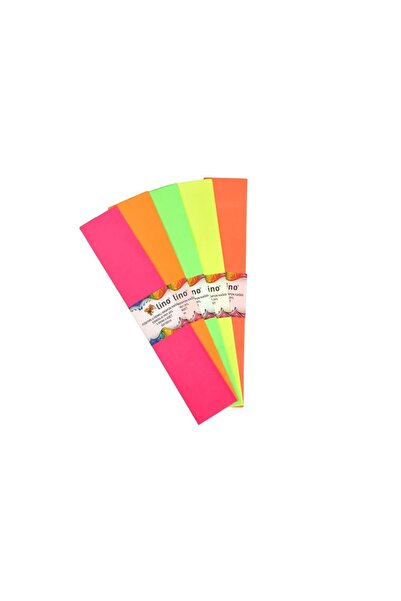 Lino Lüks Fosforlu Krapon Kağıdı 50x200 Cm.5 Renk 5'Li (PA-024F)