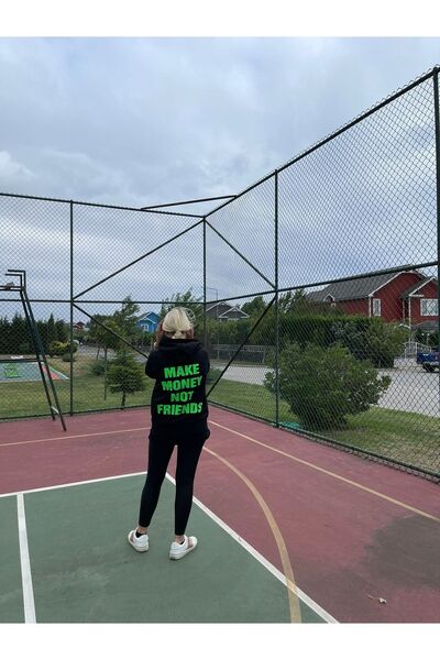 - Make Money Not Friends Sweatshirt Yeşil