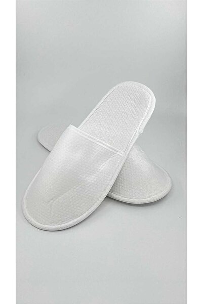sahanetekstil Disposable Hotel Slippers - Honeycomb Towel and Non-Slip Sole (...
