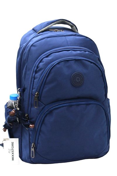 ms mixxstore Unisex Navy Blue Satin - Αδιάβροχη Τσάντα Ταξιδίου και Σχολείου μεγάλου μεγέθους / 34600