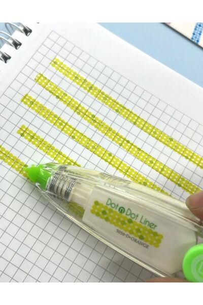 Kağıt Gemi Dükkan Nokta Desenli Süsleme Bandı Tipex / Tipeks / Bullet Journal...