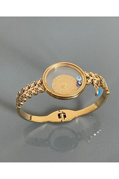 EMKSHOP Kadın Çelik Yarım Altın Ve Çeyrekli Açılabilir Cam Çerçeveli Çeyrek V...