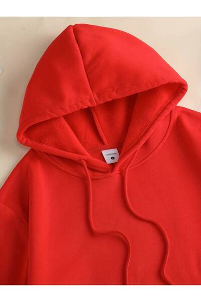 NoVibe Χειμερινό φούτερ Unisex Oversize - 3 κλωστές, 100% βαμβάκι, κουκούλα, στάμπα 'Sorry I Am Already'