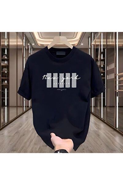 BİKOMBİNE New York X Baskılı Siyah Tshirt