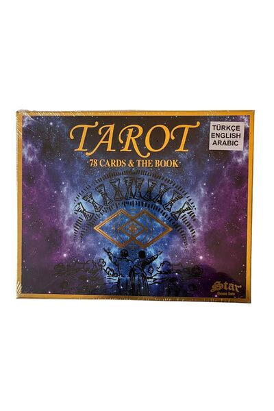 wildpanda بطاقة لعبة ستار تاروت مع كتاب (78 بطاقة) (صندوق الرسم)