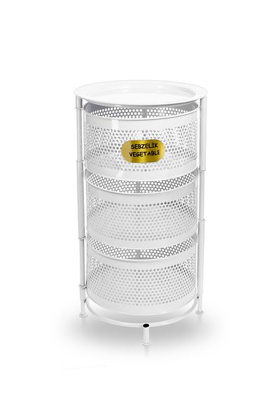 Ecolux 3-Section White Ekolux Crisper - Side Opening Basket, No Wheels