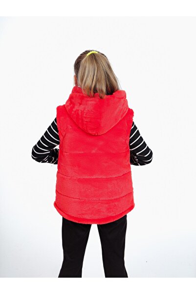 Kamex Peluş Içi Elyaflı Yelek Kırmızı