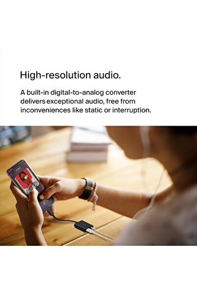 Belkin RockStar™ 3.5mm Audio + USB-C® Charge Adapter - 60W Fast Charging for iPhone, iPad, & More