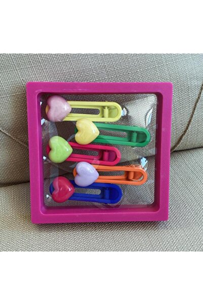 Mercan Özel Kutulu 5'li Kalp Figürlü Pens Toka