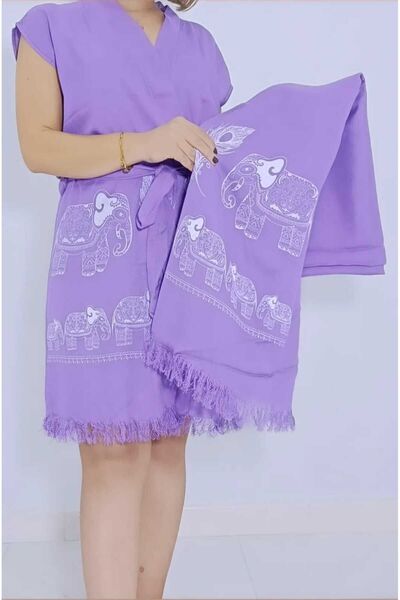 Nevin Acar Σετ 2 - Elephant Bamboo Peshtemal και μπουρνούζι παραλίας