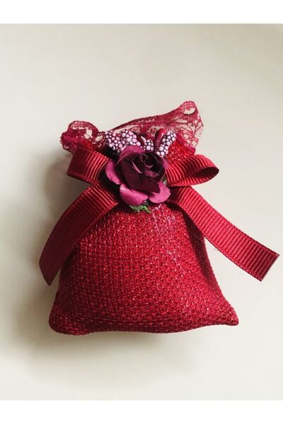 Genel Markalar Doğal El Yapımı Lavanta Kesesi Kokulu 10`lu Paket Kırmızı Renk