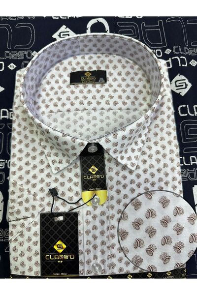 CLASSO Battal Size Short Sleeve Printed Shirt