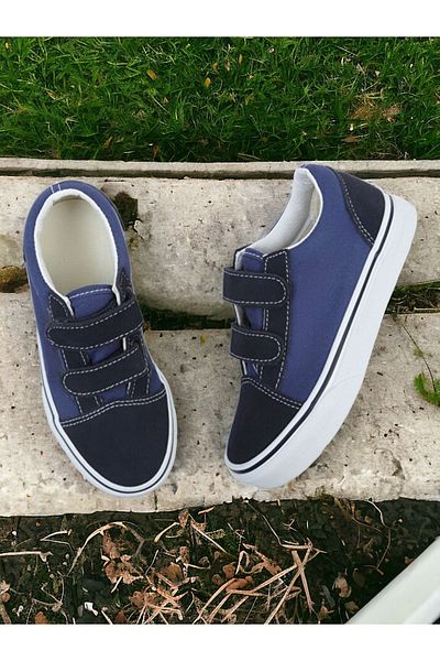 Lideral Pantofi sport negri, confortabili, cu velcro, pentru copii