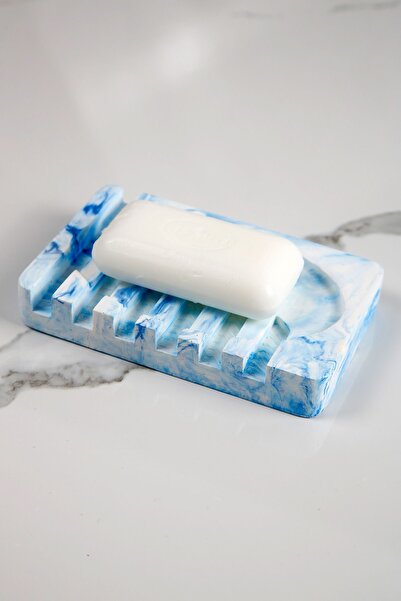 betonmall Τουαλέτα από σκυρόδεμα 8x13 cm με μαρμάρινο σχέδιο - με σαπουνάκι και αποχέτευση νερού