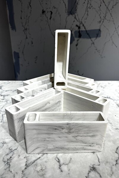 betonmall Marble Patterned Concrete Decorative Napkin Holder And Toothpick Holder Restaurant Cafe Restaurant