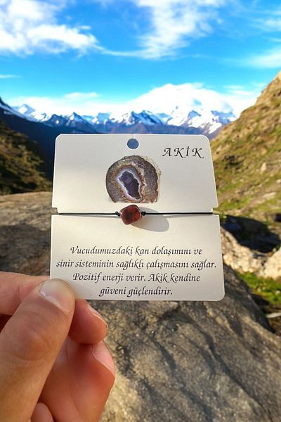 Aytan Home Single Stone Natural Agate Stone Natural Agate Stone Bracelet Refreshing Effect