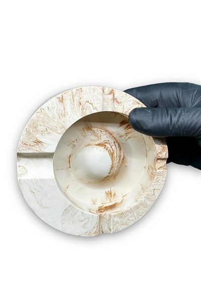 betonmall Scrumieră pentru trabucuri cu model de marmură Scrumieră din beton de dimensiuni mari 13 Cm