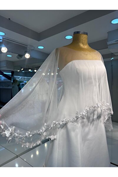 sanem moda Nikah elbisesi -abiye elbise -gelinlik üzerine kenarı dantelli bol...