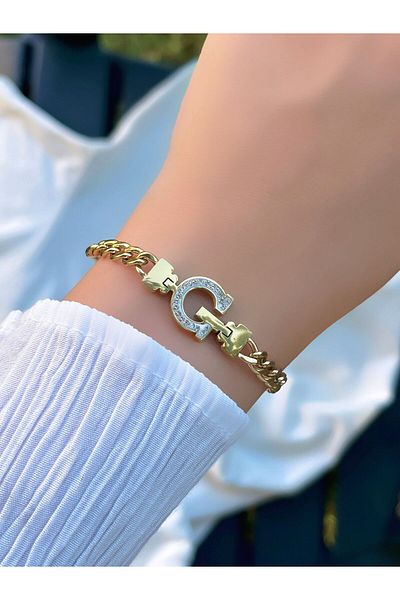 KBC STORE KBC Letter G Steel Chain Bracelet - Non-tarnish Stainless Color-tossing
