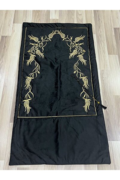 AYHANHOME Glazed Processing Prayer Rug with Rosary Bridal Groom Bundle Gift Dowry Holder