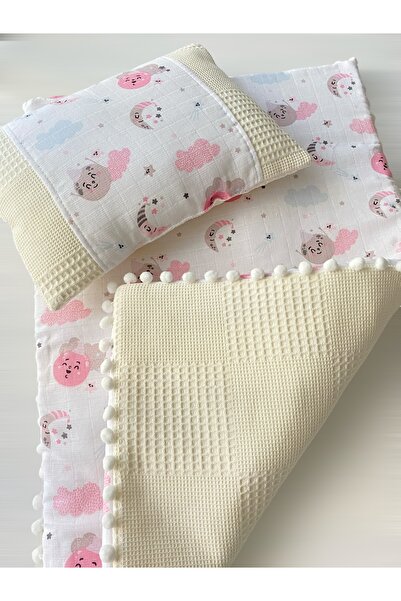 Nustore Müslin Müslin Alt Açma Seti Desenli Organik %100 Pamuk cotton Waffle ...