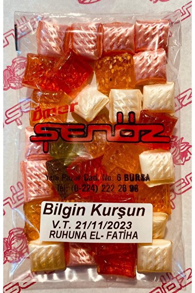 ŞENÖZ Karışık Mevlüt Şekeri 100 Adet 100 gr Jelatin Paketlerde
