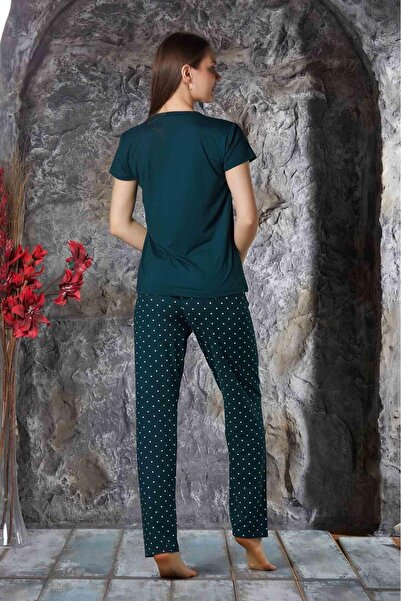 CALİA Kadın Sıfır Yaka Yazlık Kısa Kol  Pijama Takımı YENİ SEZON