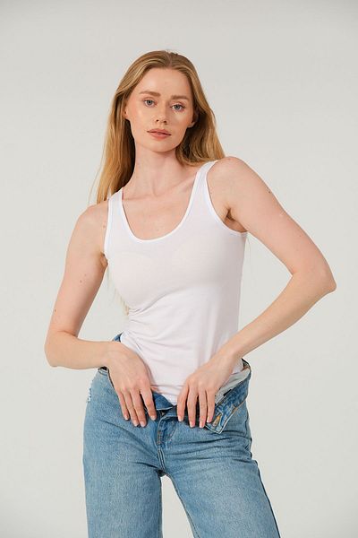 mellie Thick Strap Cotton Lycra Women's Tank Top