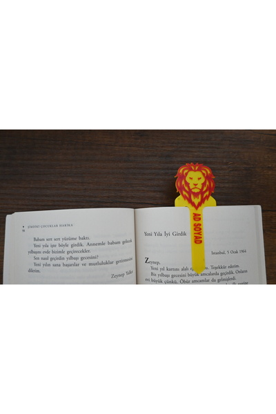 MOD10 İsme Özel Kitap Ayracı Aslan