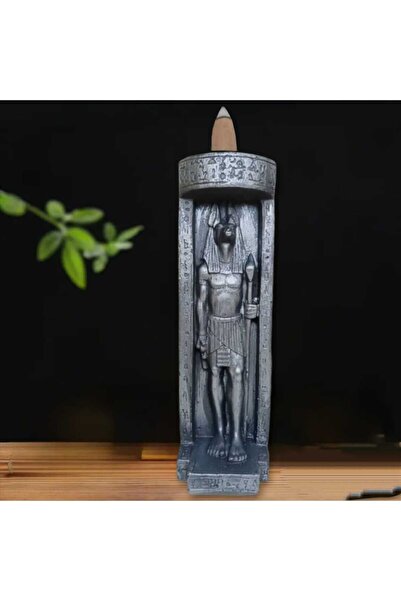 Dodemert Home Antik Mısır Abutiu Gri Dekoratif Mumluk & Tütsülük