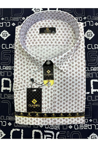 CLASSO Battal Size Short Sleeve Printed Shirt