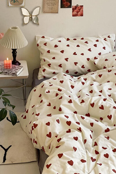 TABEA HOME Love Double Duvet Cover Set - Cotton, No Sheets