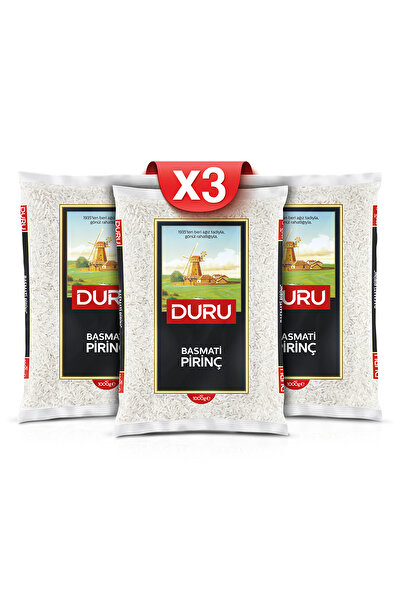 Duru Bulgur 3'lü Basmati Pirinç Paketi X3 Adet 1kg