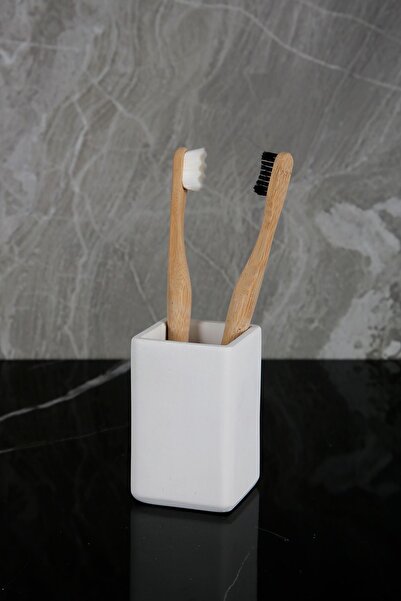 betonmall Θήκη οδοντόβουρτσας από σκυρόδεμα με μαρμάρινο σχέδιο