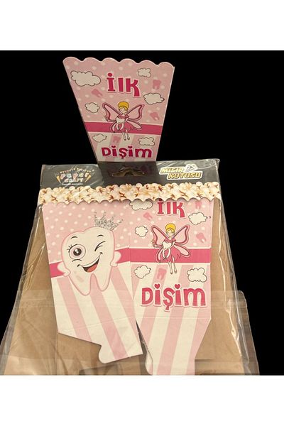 partideyince Pink Girl's Mizir Box - First Exit and Exit Party 8 Winter Popcorn