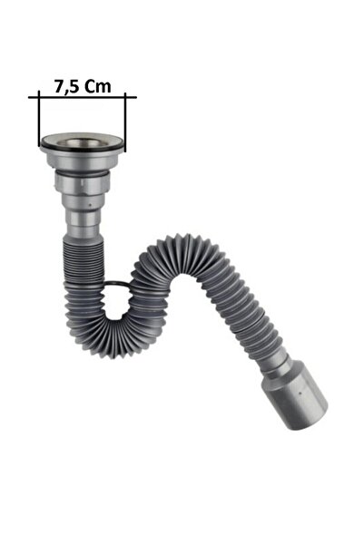 YDGR Körüklü Lavabo Sifonu Lavabo Gider Borusu-lavabo Sifonu-gri